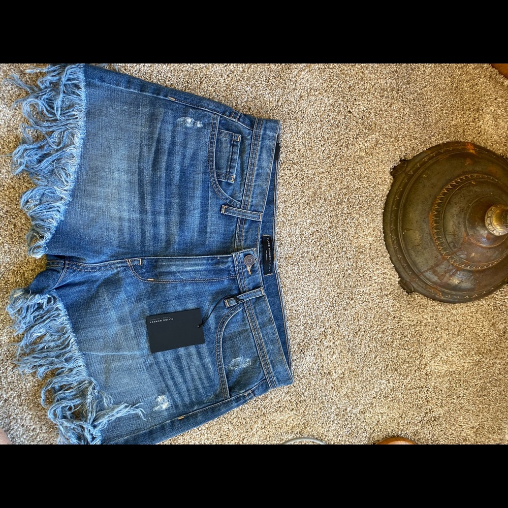 Fringe jean shorts high waisted - Picture 6 of 6
